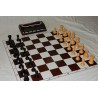 Schachset + digitale Turnierschachuhr + Figurensack